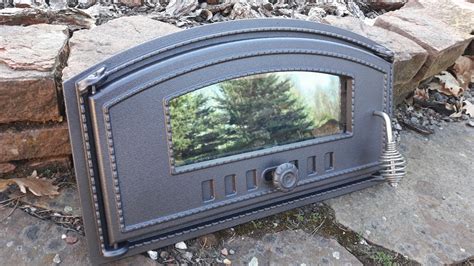 Bbqrolling Cast Iron Pizza Oven Door With Glass Bread Oven Etsy