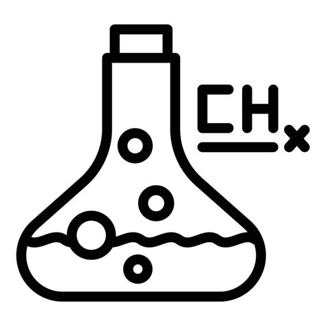 Chemical Flask Icon Outline Vector Lab Research 15063573 Vector Art At