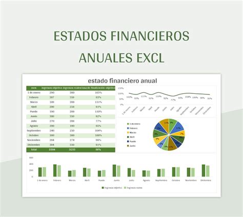 Plantilla De Excel Estados Financieros Anuales Excl Y Hoja De Cálculo