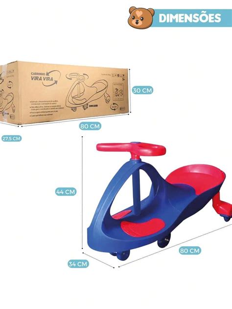 Carrinho Rolim Super Car Gira Passeio Infantil Led Suporta