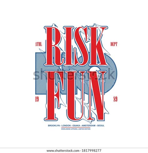 No Risk No Fun Worldwide Apparel Stock Vector Royalty Free