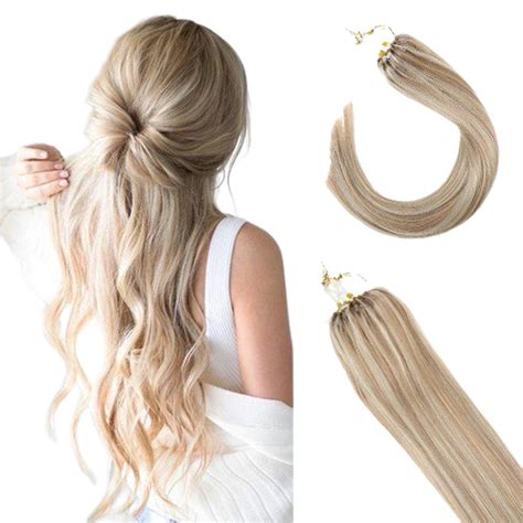 Pre Bonded Micro Ring Human Hair Extensions Micro Loop Bead Real Human Hair — Sunnyhair