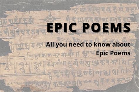 The Greatest Epic Poems In History By Nevermore Poem