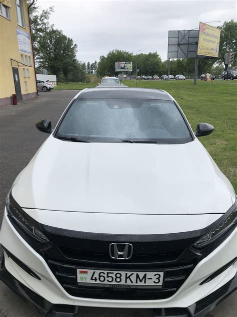 Чёрная пленка на крышу — Honda Accord (10G), 1,5 л, 2018 года ...