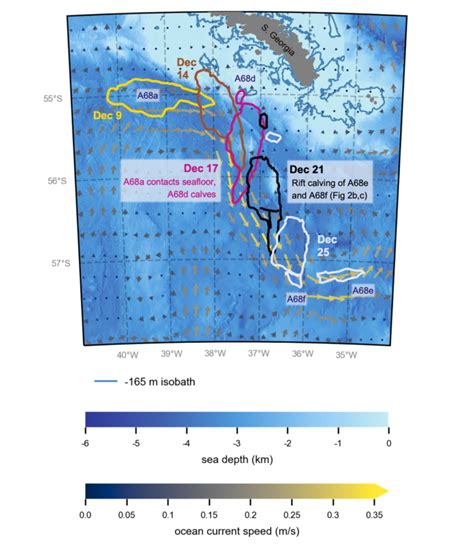 Simulating the Breakup of Giant Tabular Iceberg A68a – Geophysical ...