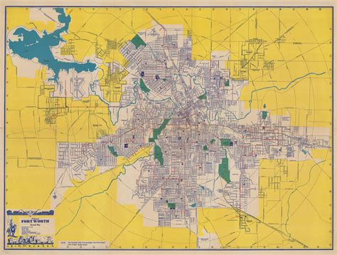 J. Foster Ashburn, Ashburn's 1948 Map of Forth Worth, 1948 | The Map House