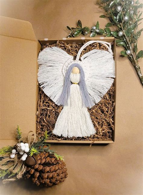 Macrame Angel Ornament, Macrame Angel, Macrame Holiday, Macrame Decor, Macrame Handmade ...