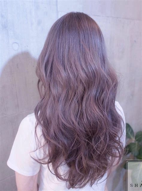 Ash Brown Purple Hair Ash Hair Color Korean Hair Color Hair Styles