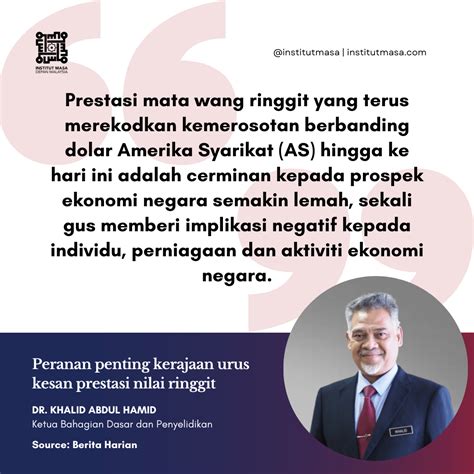 Peranan Penting Kerajaan Urus Kesan Prestasi Nilai Ringgit Institut