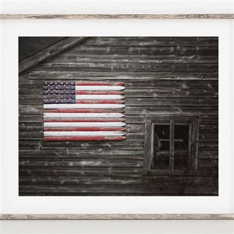 Rustic Patriotic American Flag Barn Wall Art Photography Print Etsy