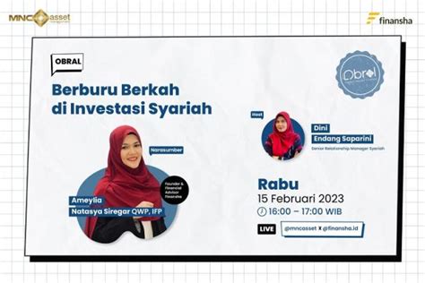 Instagram Live MNC Asset X Finansha Berburu Berkah Di Investasi Syariah