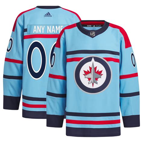 Winnipeg Jets Adidas Anniversary Primegreen Authentic Custom Jersey