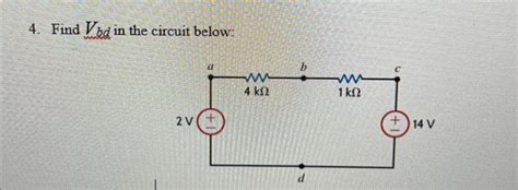 Solved Find Vbd In The Circuit Below Chegg