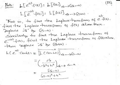 Tpgit Mathematics Laplace Transforms Of Standard Functions S First