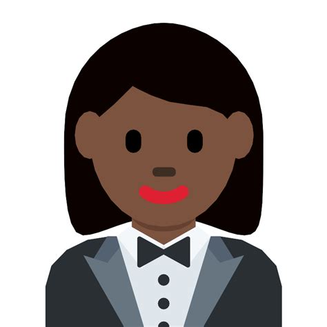 Woman In Tuxedo Dark Skin Tone Vector Svg Icon Svg Repo