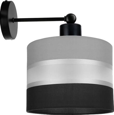 Lampa Led One Lampa Kinkiet Ścienny Stały E27 Abażur Paski 20Cm