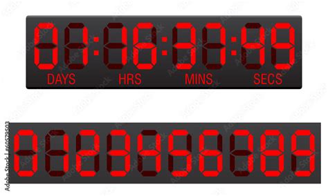 scoreboard digital countdown timer vector illustration Stock Vector | Adobe Stock