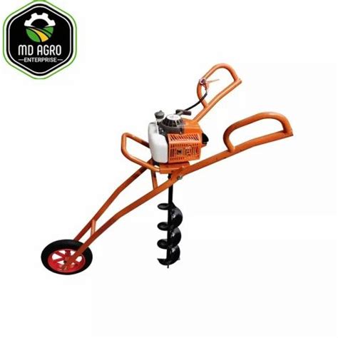 MD Agro 2stroke 68cc Heavy Duty Petrol Operated Hand Push Trolley Earth