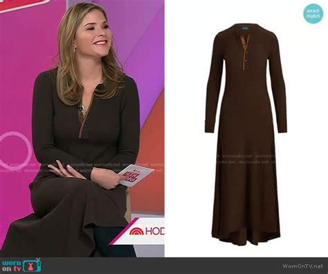 Wornontv Jennas Brown Long Sleeve Dress On Today Jenna Bush Hager Clothes And Wardrobe From Tv