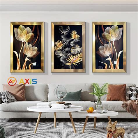 3d Wall Frame Modern Home Decor Glass Like Abstract Pattern With Bids