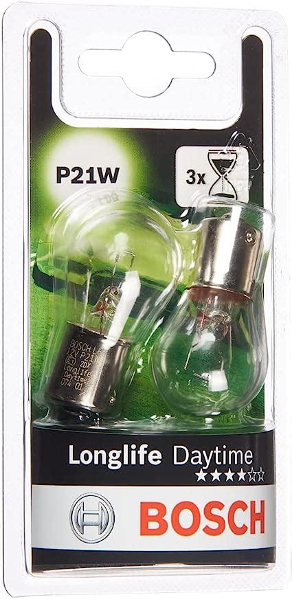 Amazon Bosch P W Longlife Daytime Car Light Bulbs V