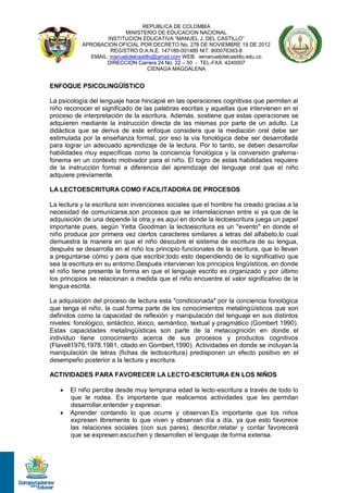 Proyecto Escuela Rural Mixta Nueva Granada Uno Invitados Pdf