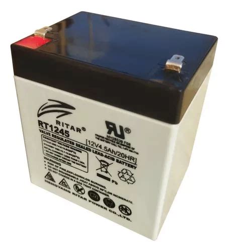 Bateria De 12v 4 5ah Rt 1245 Rt1250 Ritar Recargable Seca Cuotas