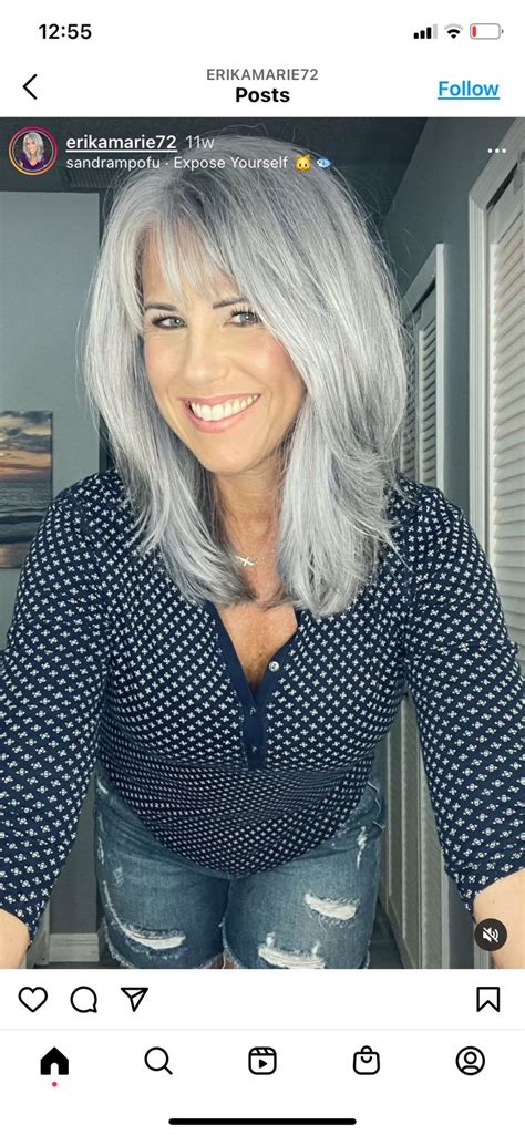 Grey Hair With Bangs Grey Hair Over 50 Gray Hair Cuts Grey Hair