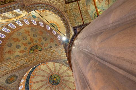 Interior Of Sultanahmet Mosque Aka Blue Mosque In Wide Angle View