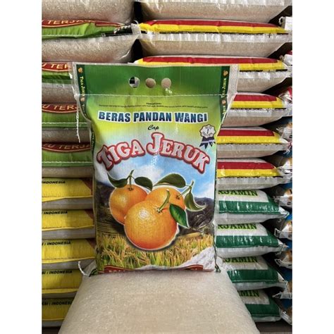 Jual Beras Tiga Jeruk Kualitas Premium Kg Shopee Indonesia