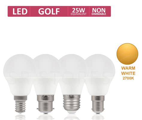 Led Small Screw Light Bulbs Golf Ball E14 25w 40w 60w Bayonet B22 E27