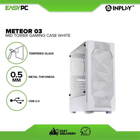 Inplay Meteor 03 Mid Tower Gaming Case Pc Case Desktop Computer Gaming Case Computer Lazada Ph