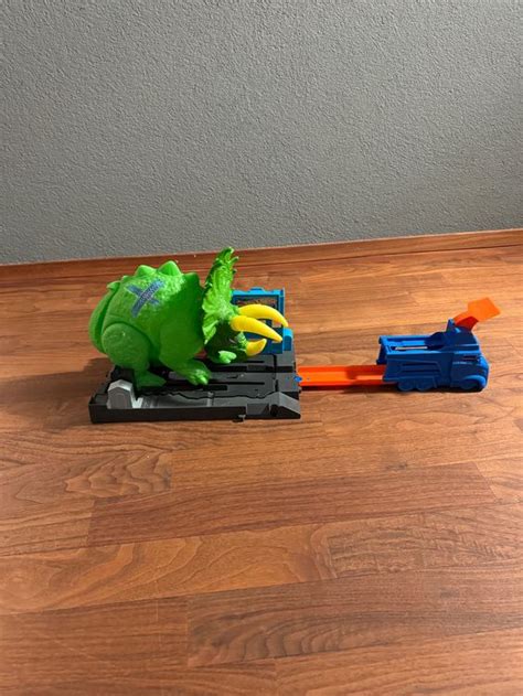 Hot Wheels Dino T Rex Track Truck Spielset Neuwertig Gebraucht In