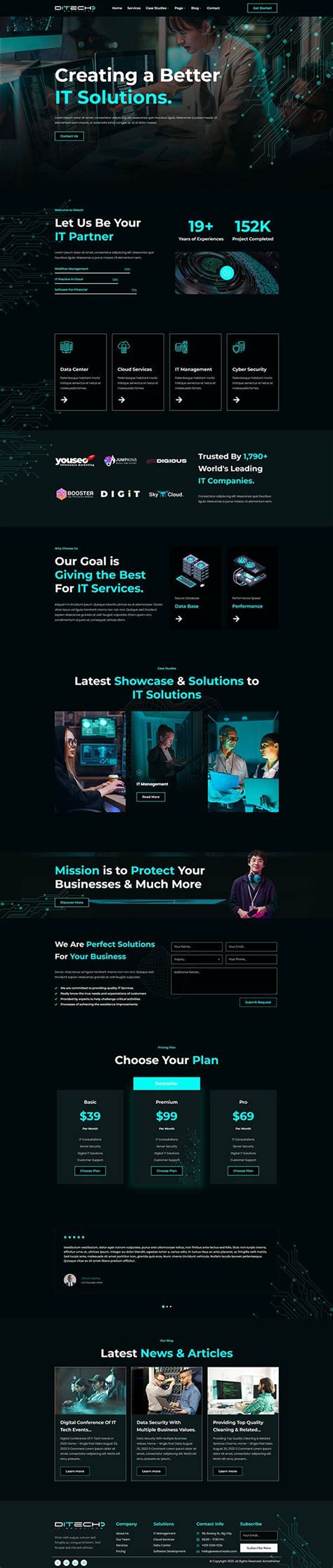 Ditech It Solutions Services Company Elementor Template Kit By