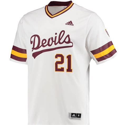 Adidas Men S White Arizona State Sun Devils Replica Baseball Jersey