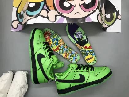 The Powerpuff Girls x Nike SB Dunk Low “Buttercup” Mean Green FZ8319-300 - SoleSnk