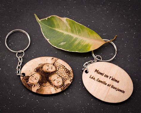 Customizable Wooden Key Door With Photo And Text Oval Format Etsy