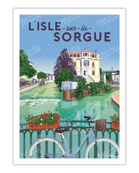 Poster L Isle Sur La Sorgue Marcel Travel Posters Size X Cm