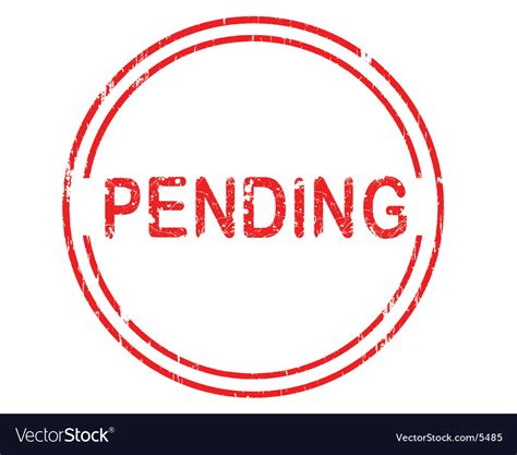 Office Stamp Pending Royalty Free Vector Image