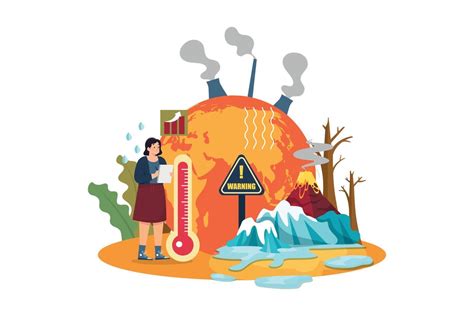 Climate Change Illustration concept on white background 16921140 Vector ...