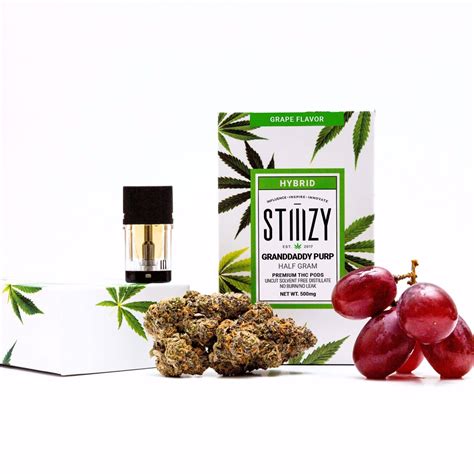 Stiiizy Granddaddy Purp Grape Flavor Premium Thc Pod Top Cola