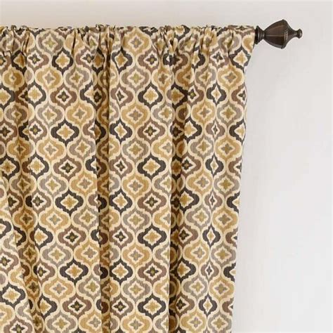 Waverly 84 In Mineral Cotton Light Filtering Back Tab Single Curtain