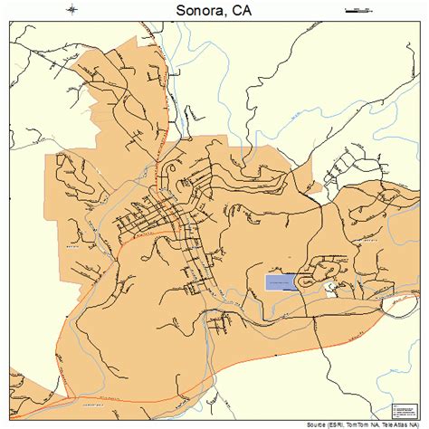 Sonora California Street Map 0672674