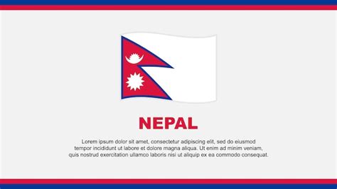 Plantilla de diseño de fondo abstracto de la bandera de nepal bandera