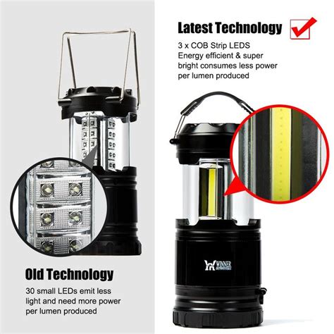 Winner Outfitters 2 Pack 1 Pack Portable Outdoor COB Camping Lantern