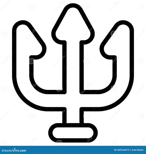 Trisula Vector Outline Icon Hindu Festival Hindu Celebration Icon