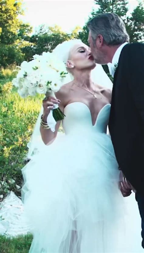 Gwen Stefani And Blake Shelton Celebrate Their First Wedding