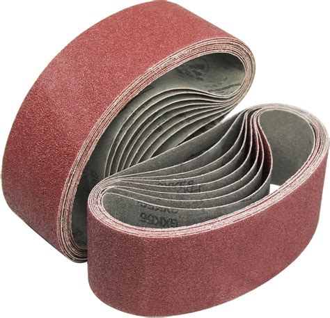 FEIHU Bande Abrasive 75x 457 Mm 5 Sortes De Gravier Mixte 3X40 80 120