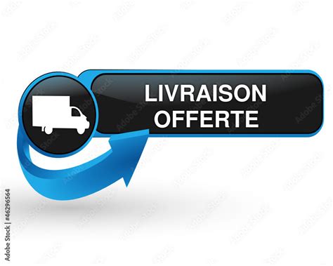 Livraison Offerte Sur Bouton Web Design Bleu Stock Vector Adobe Stock