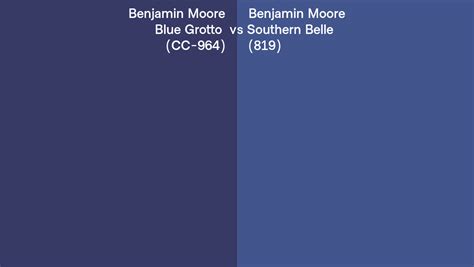 Benjamin Moore Blue Grotto Vs Southern Belle Side By Side Comparison